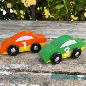 Melissa and Doug wood toy cars